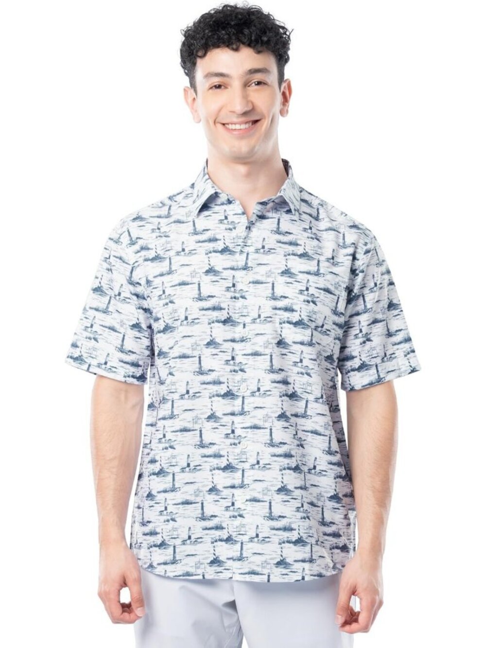 Men's Short Sleeve Performance Fishing Shirt - Lightweight, Quick-Dry, UV